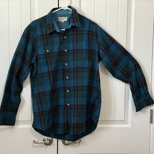 Vtg 80s Flannel Catamount Trail Sz‎ Large Hipster Grunge Shacket